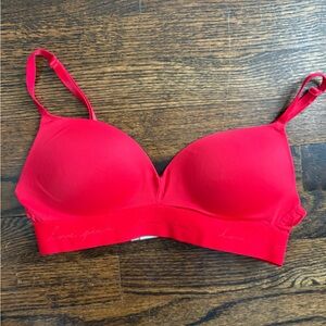 PINK Victoria's Secret Bold Red Padded Push Up Bra